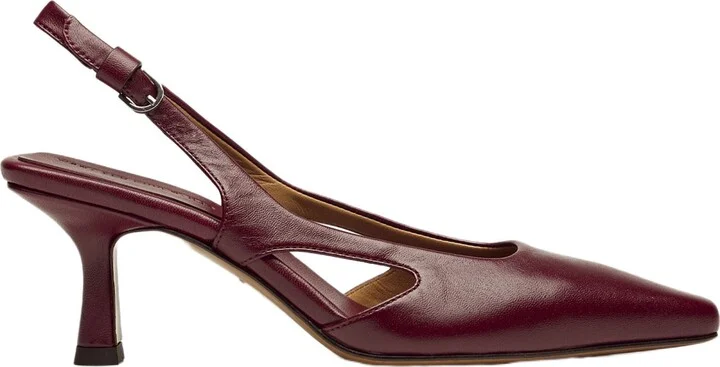 Holton Smooth Leather Slingback Heels