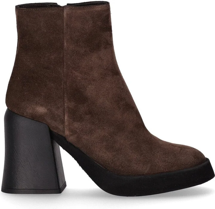 Hombre Brown Heeled Ankle Boot