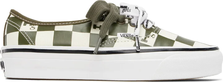HommeGirls Green & Beige OTW by Vans Edition Authentic 44 Sneakers
