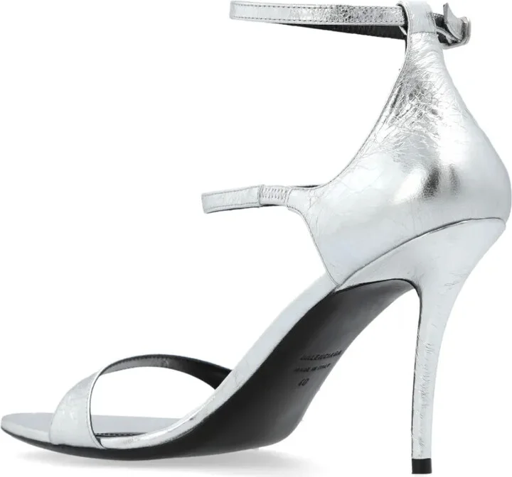 Honey metallic leather sandals - Image 5