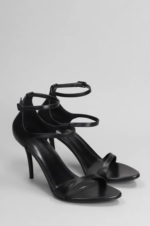 Honey Sandals In Black Leather - Image 2