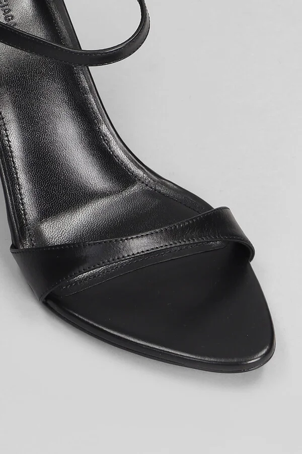 Honey Sandals In Black Leather - Image 5
