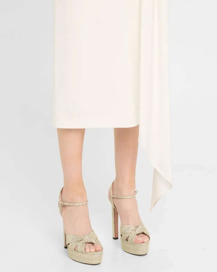 Honeycomb Nina Knot Platform Sandals - Image 11