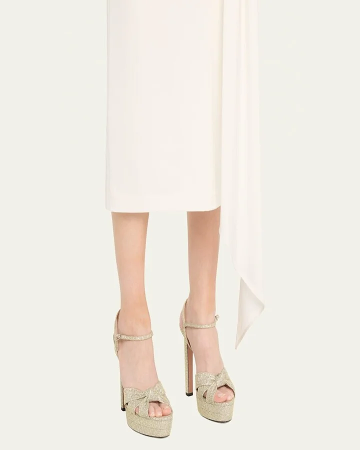 Honeycomb Nina Knot Platform Sandals - Image 2