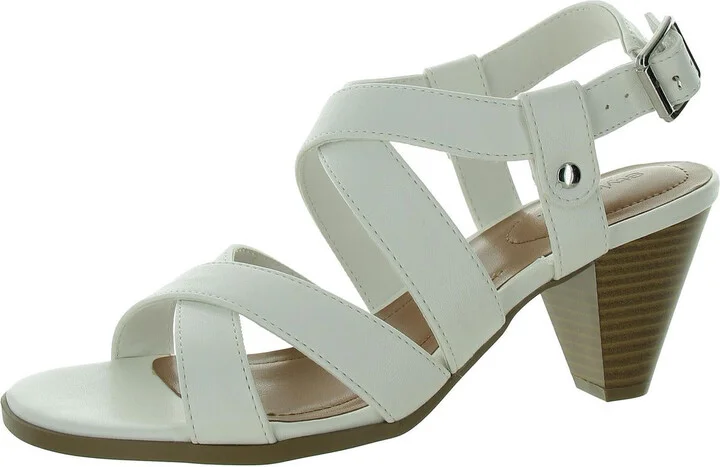 Honniee Womens Faux Suede Criss-Cross Slingback Sandals