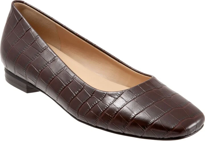 Dark Brown Croc Leather