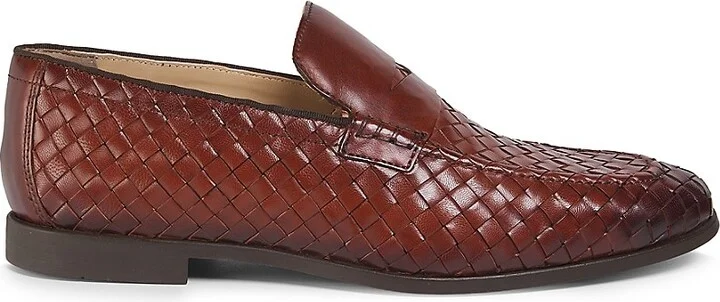 Horas Woven Design Penny Loafers