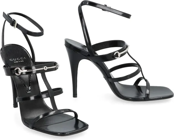 Horsebit 105mm strappy leather sandals - Image 2