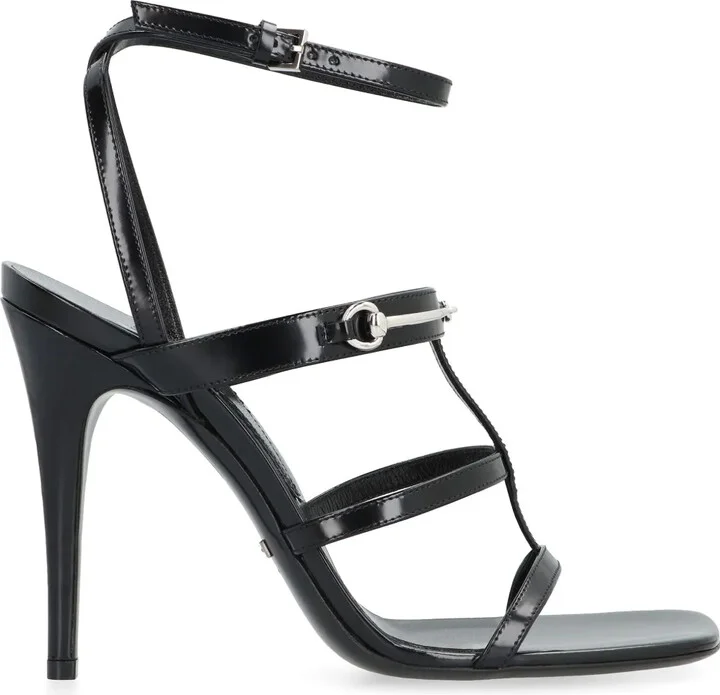 Horsebit 105mm strappy leather sandals