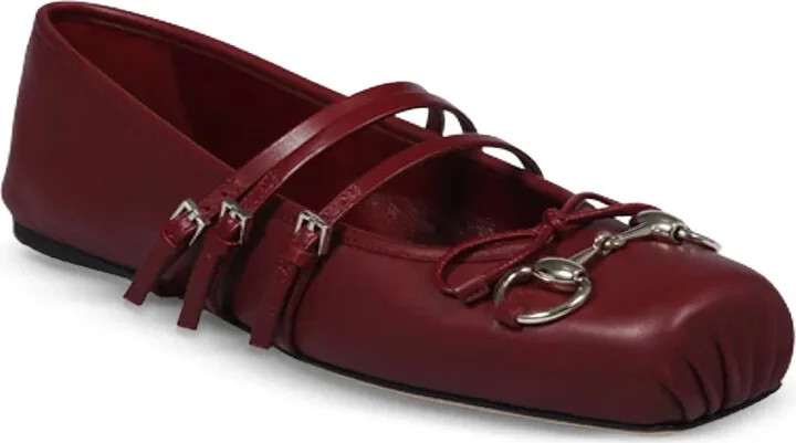 Horsebit bow-detail leather ballet flats - Image 2
