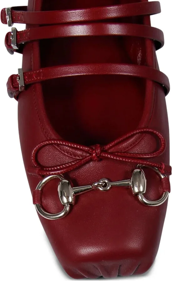 Horsebit bow-detail leather ballet flats - Image 4