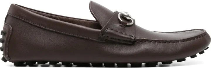 Horsebit-deatil leather loafers