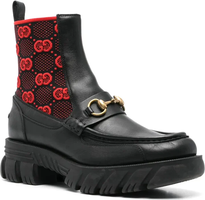 Horsebit-detail GG-jacquard boots - Image 2