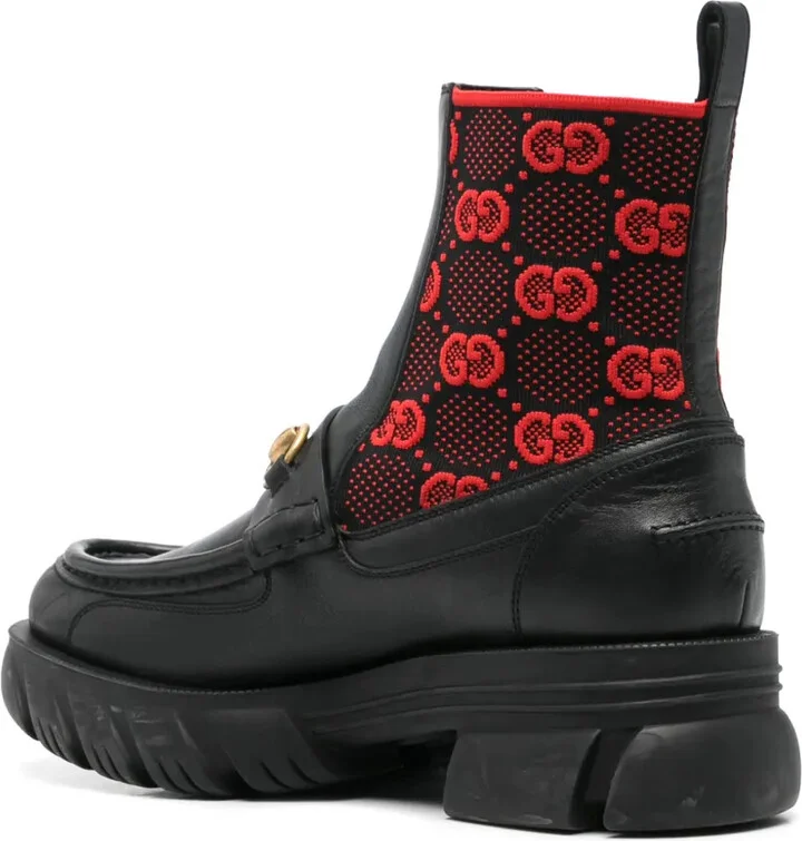 Horsebit-detail GG-jacquard boots - Image 3