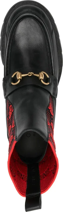 Horsebit-detail GG-jacquard boots - Image 4