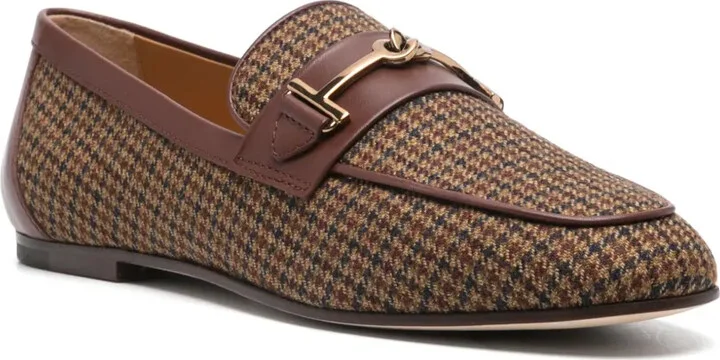 Horsebit-detail houndstooth loafers - Image 2