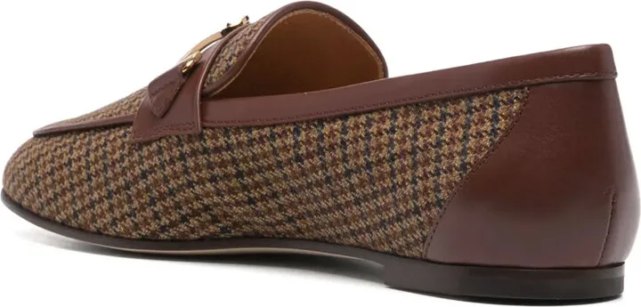 Horsebit-detail houndstooth loafers - Image 3