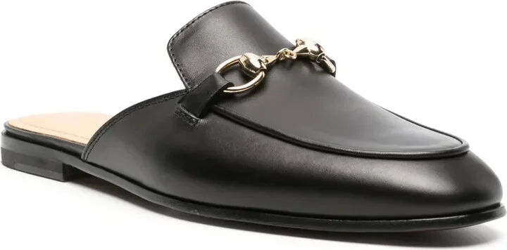 Horsebit-Detail Leather Mules - Image 2