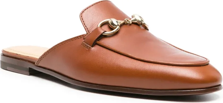 Horsebit-Detail Leather Mules - Image 2