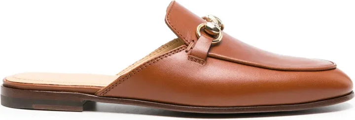 Horsebit-Detail Leather Mules