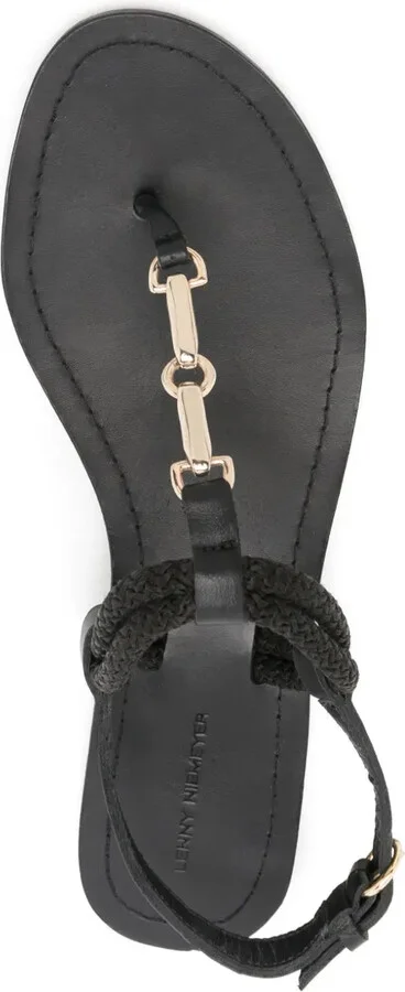 Horsebit-Detail Leather Sandals - Image 4