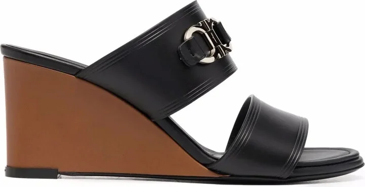 Horsebit-Detail Open Toe Sandals