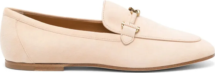 Horsebit-detail suede loafers