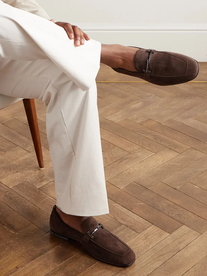 Horsebit-Embellished Suede Loafers - Image 2