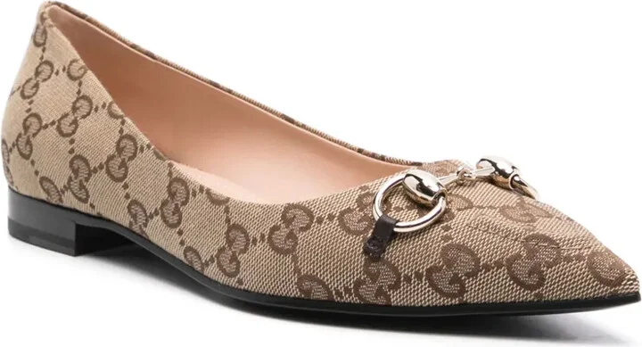 Horsebit GG-canvas ballerina shoes - Image 2