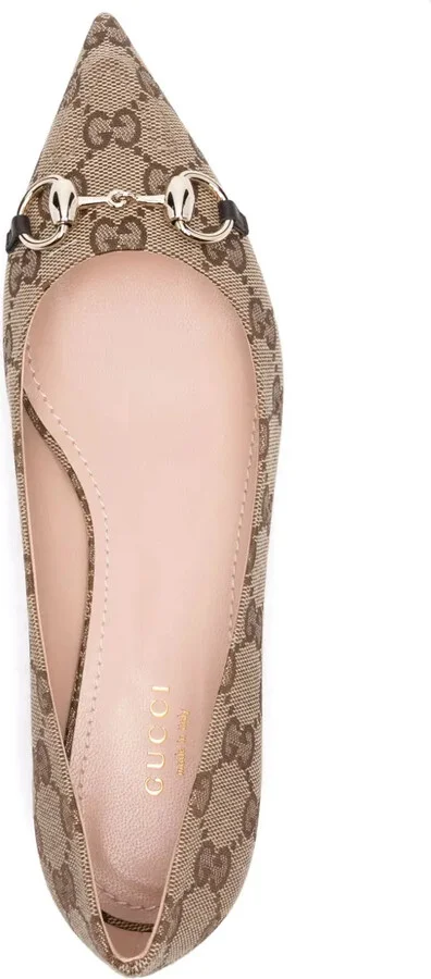 Horsebit GG-canvas ballerina shoes - Image 4