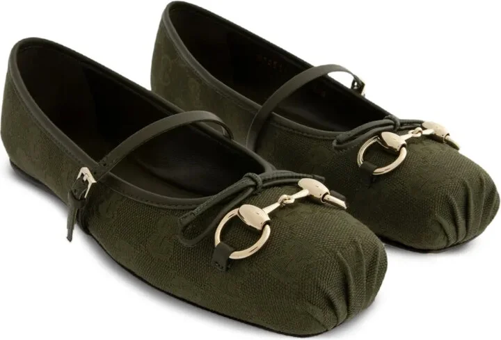 horsebit GG canvas ballet flats - Image 2