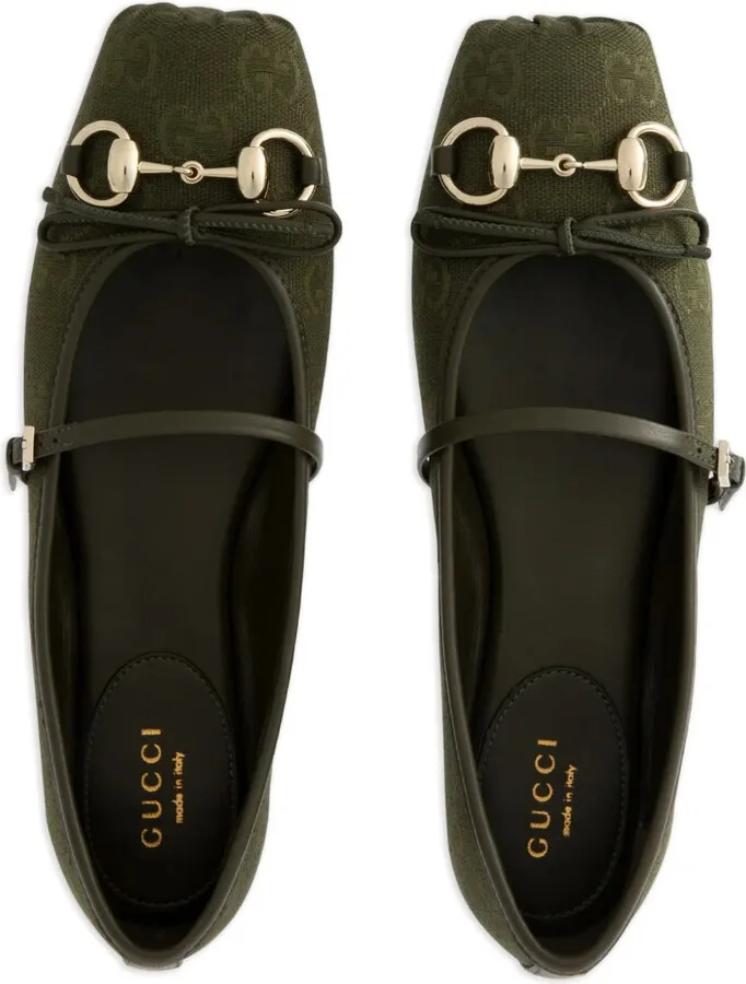 horsebit GG canvas ballet flats - Image 3
