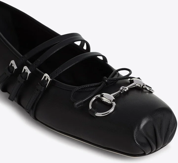 Horsebit Leather Ballet Flats - Image 3