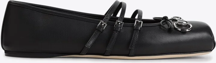 Horsebit Leather Ballet Flats