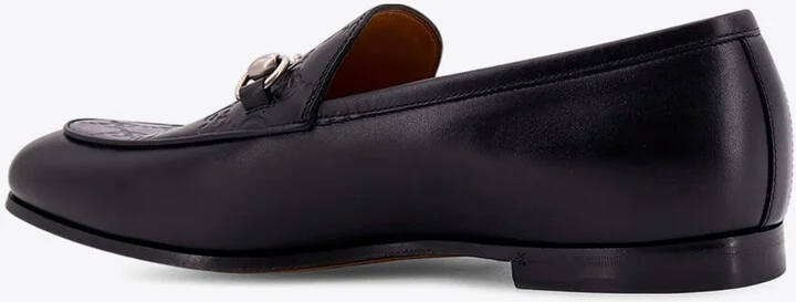 Horsebit Plaque Leather Loafers - Image 2