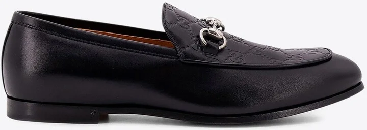 Horsebit Plaque Leather Loafers