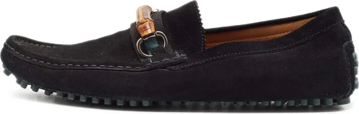 Horsebit suede loafers