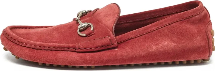 Horsebit suede loafers