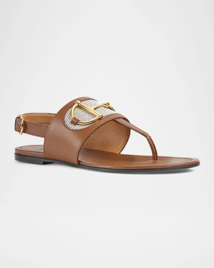 Horsebit Thong Slingback Sandals - Image 2