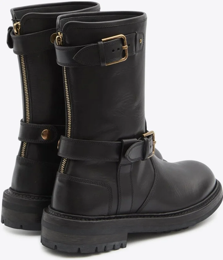 Horseride Leather Mid-Calf Boots - Image 2
