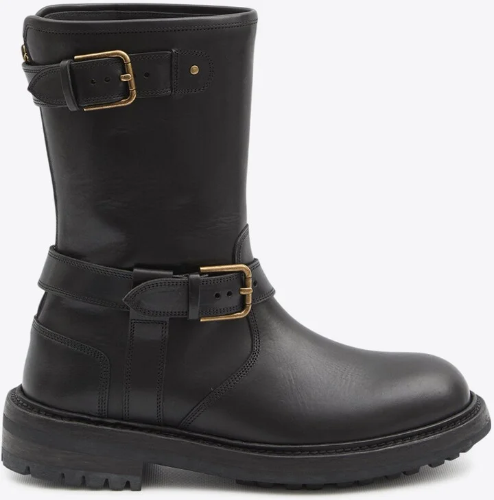 Horseride Leather Mid-Calf Boots