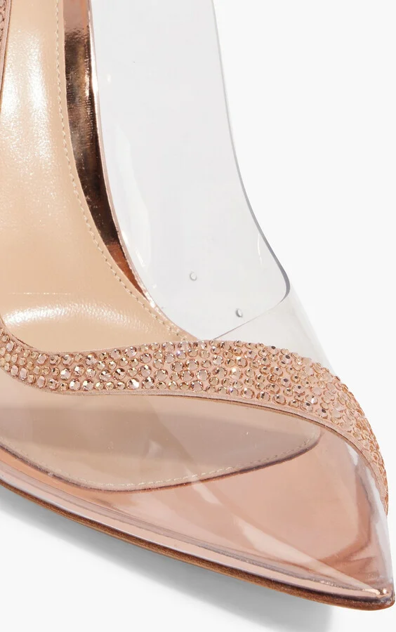 Hortensia crystal-embellished PVC slingback pumps - Image 4
