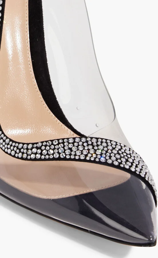 Hortensia crystal-embellished PVC slingback pumps - Image 4