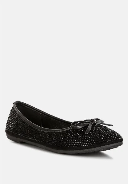 Hosana Rhinestones And Stud Embellished Ballet Flats Women - Image 3