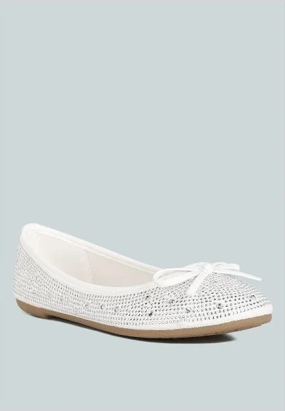 Hosana Rhinestones And Stud Embellished Ballet Flats Women