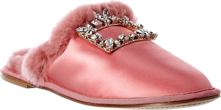 Hotel Vivier Broche Satin Mule
