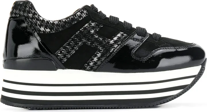 Houndstooth Print Sneakers