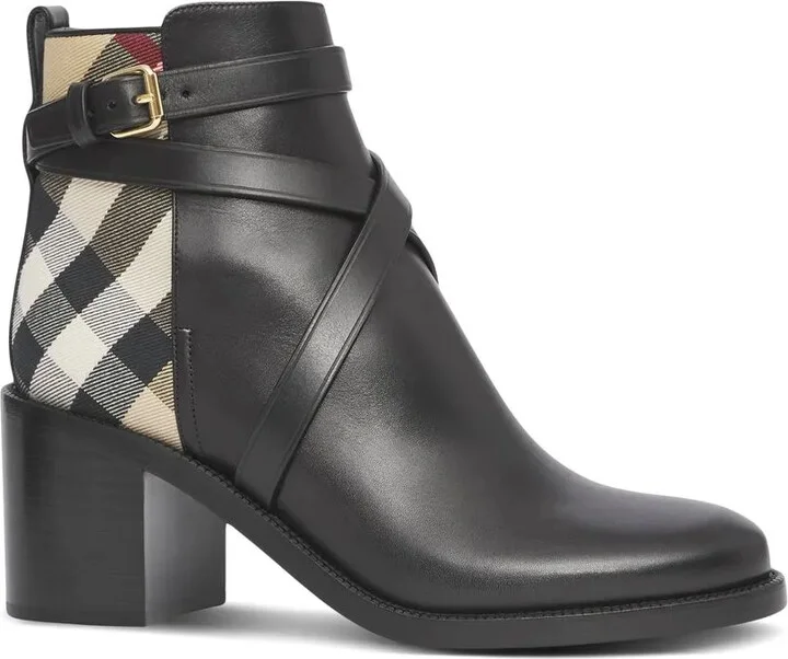 House Check mid-heel boots - Image 2