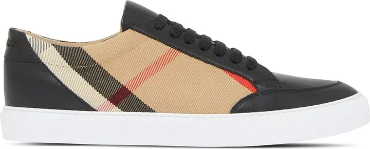 House Check-print lace-up sneakers