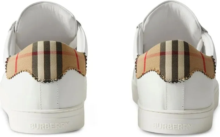 House Check-print leather sneakers - Image 3